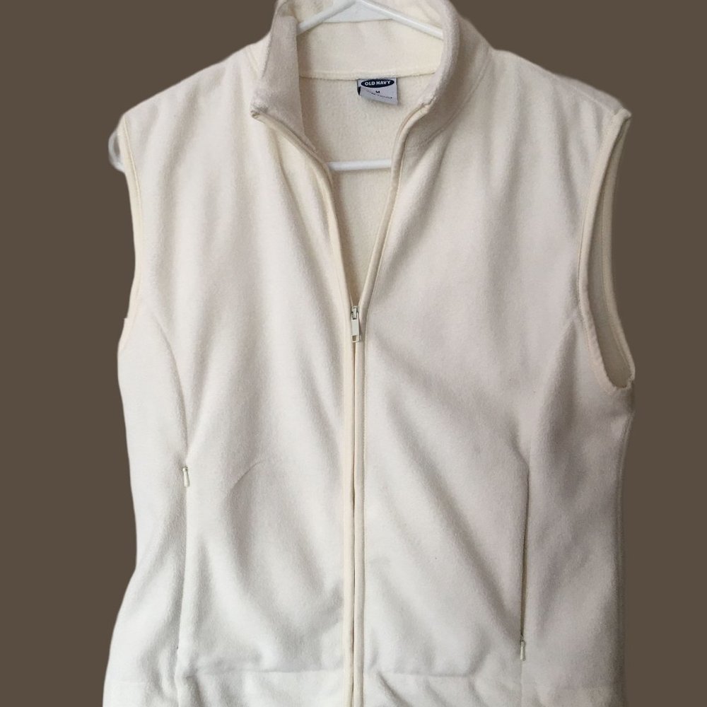 Old Navy | Women's Fleece Vest | Size: M | Color: Cream